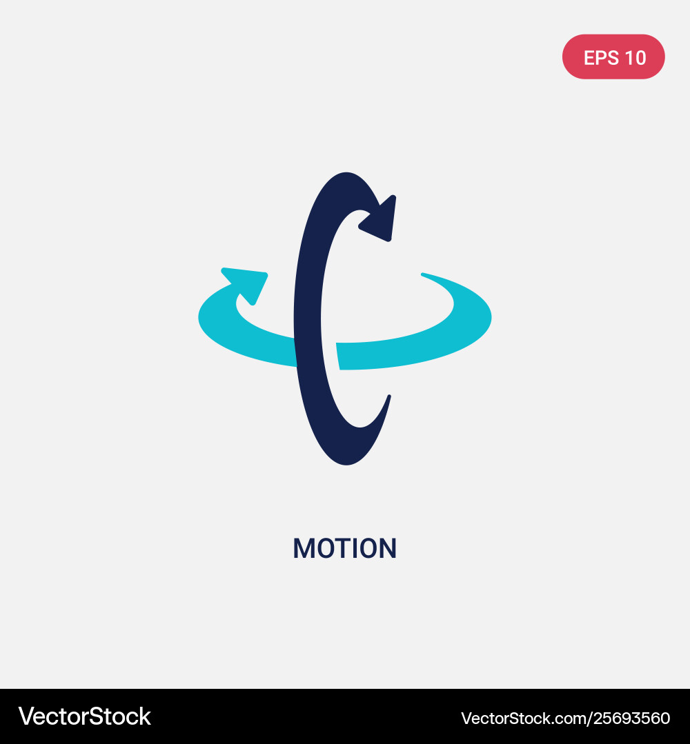 Two color motion icon from augmented reality vector image