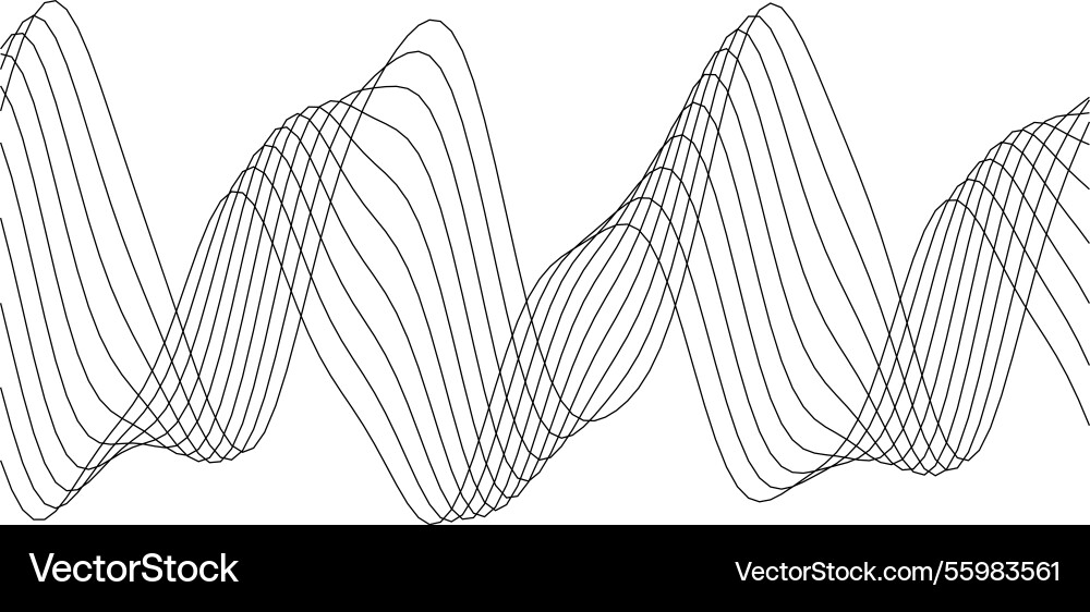 Abstract geometric wave pattern design Vector Image