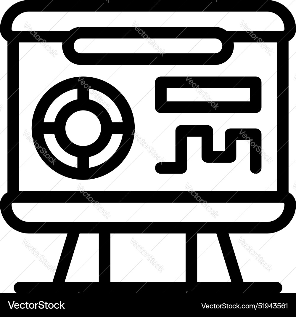 Business flipchart showing analytical data Vector Image