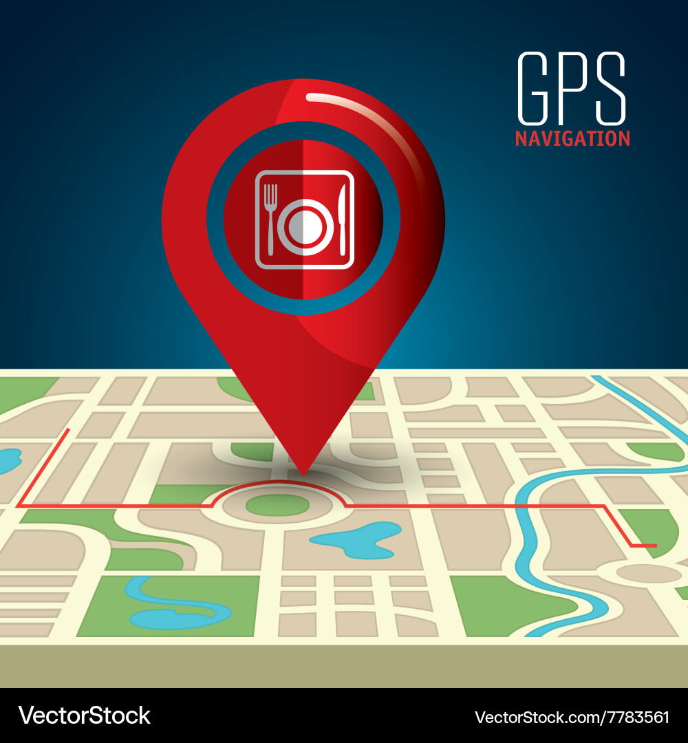 Gps navigation design vector image