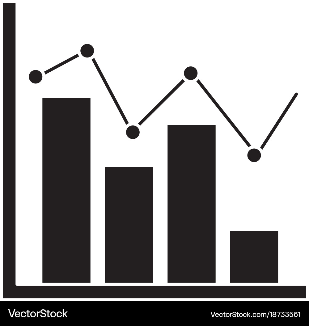 Graph chart icon image vector image