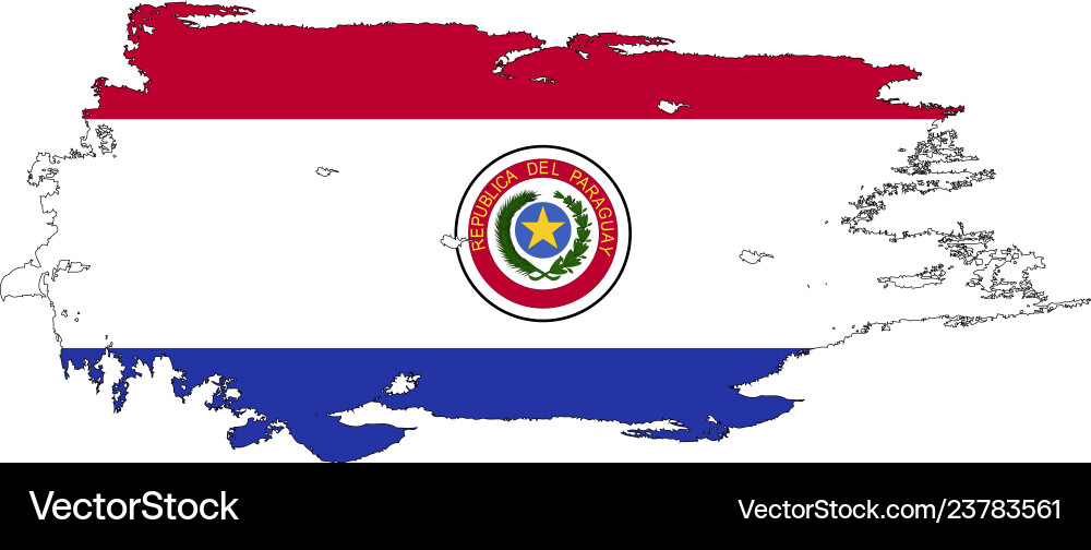 Grunge Pinselstrich mit paraguay nationaler Flagge Grunge Pinselstrich mit paraguay nationaler Flagge vektorbild