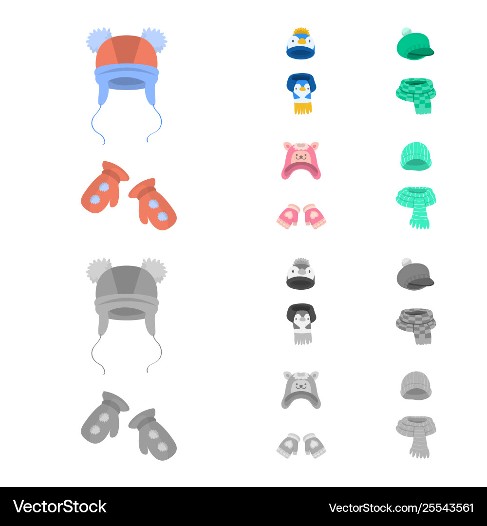 Isolated object clothes and texture logo set Vector Image