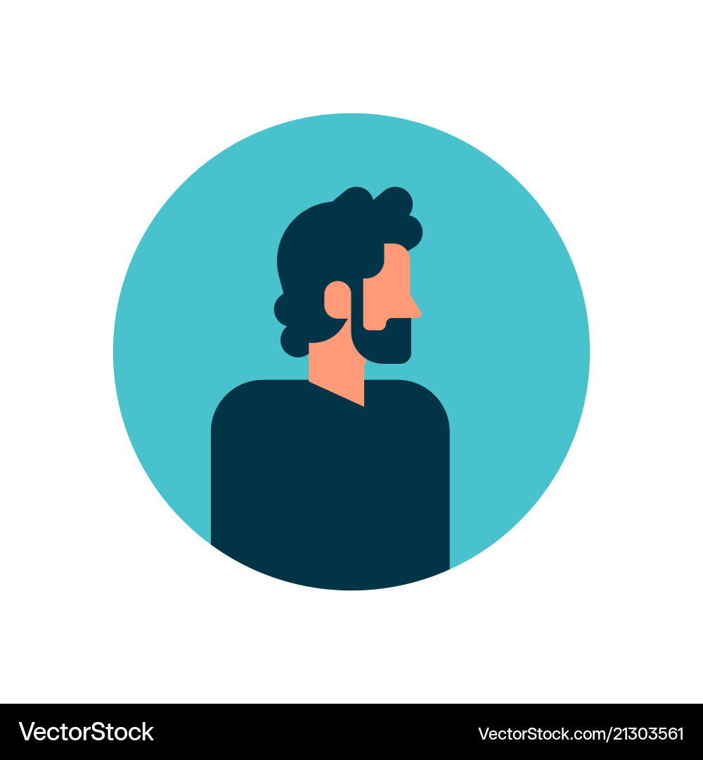 Man character profile portrait on white background Vector Image