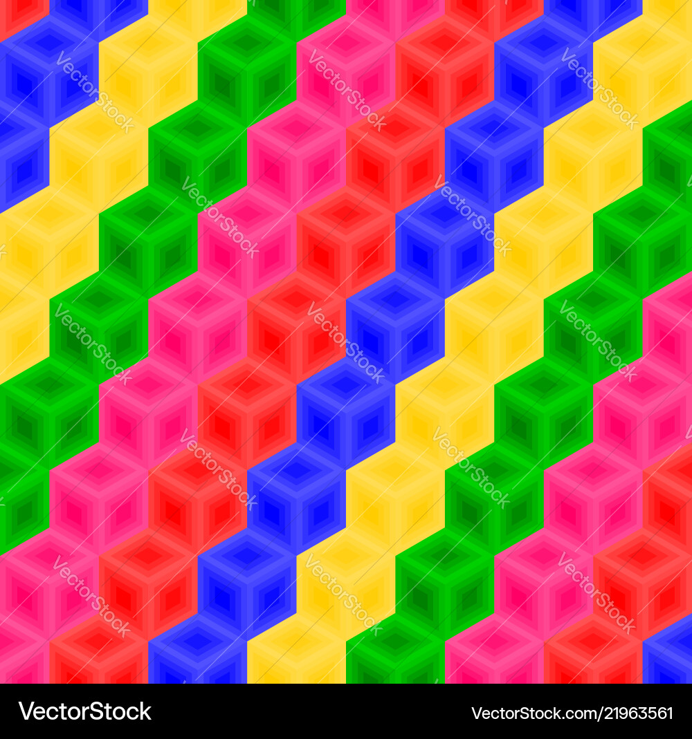 Multi-color cubes pattern background Multi-color cubes pattern background vector image