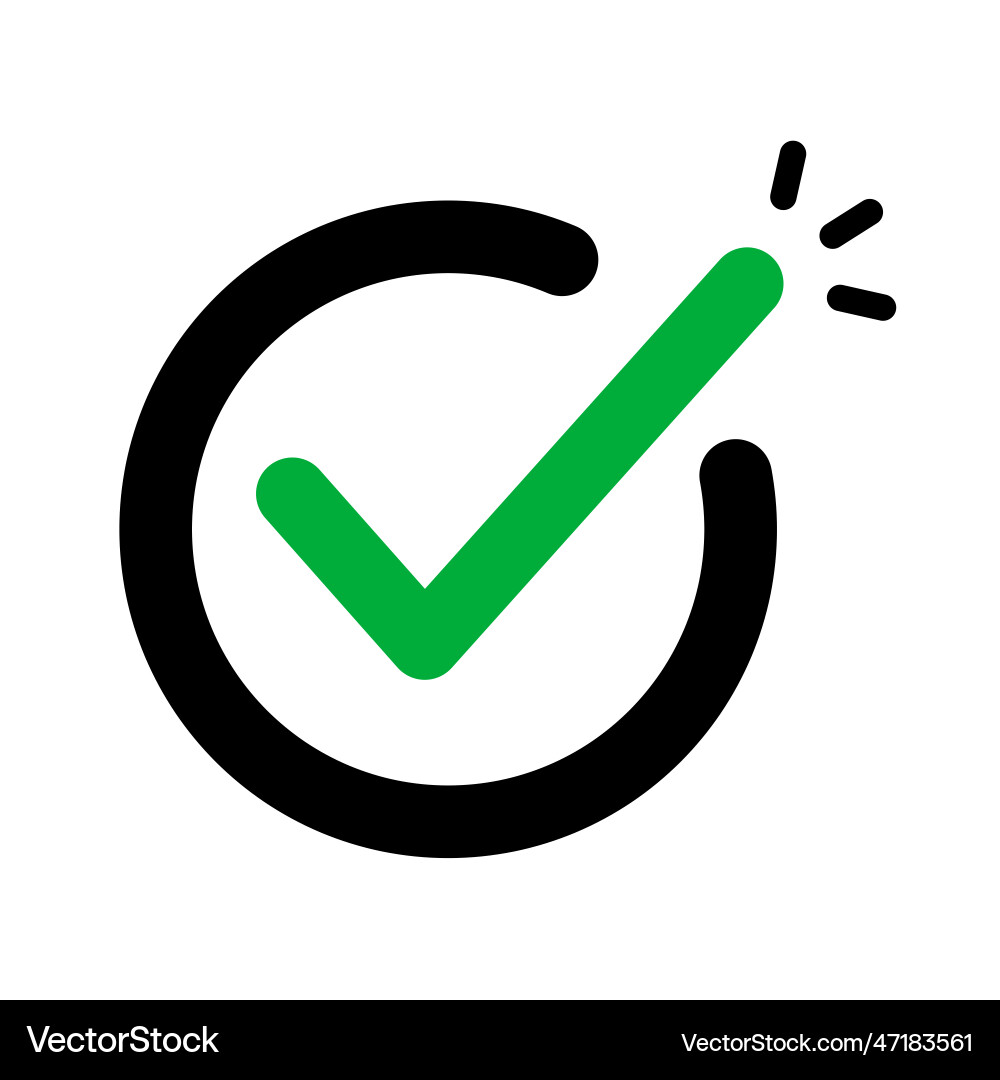 Pop check mark icon or emphasization box Pop check mark icon or emphasization box vector image