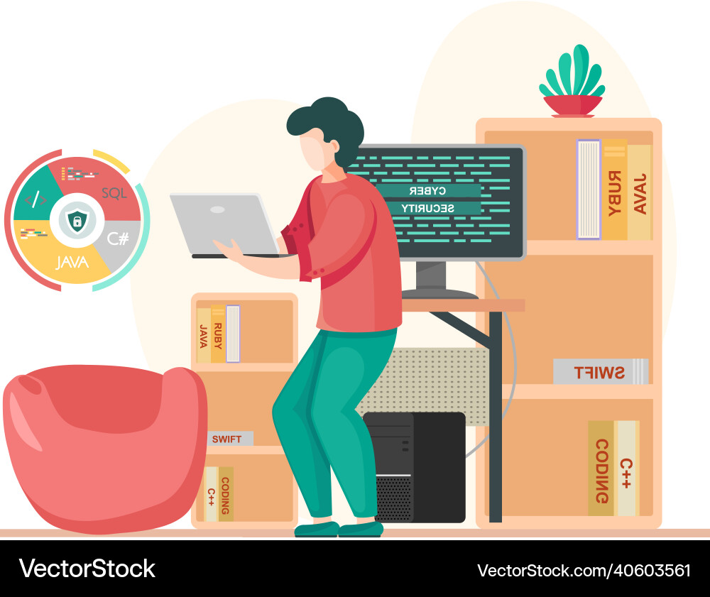 Programmierer Engineering und Codierung Programmierer Engineering und Codierung vektorbild