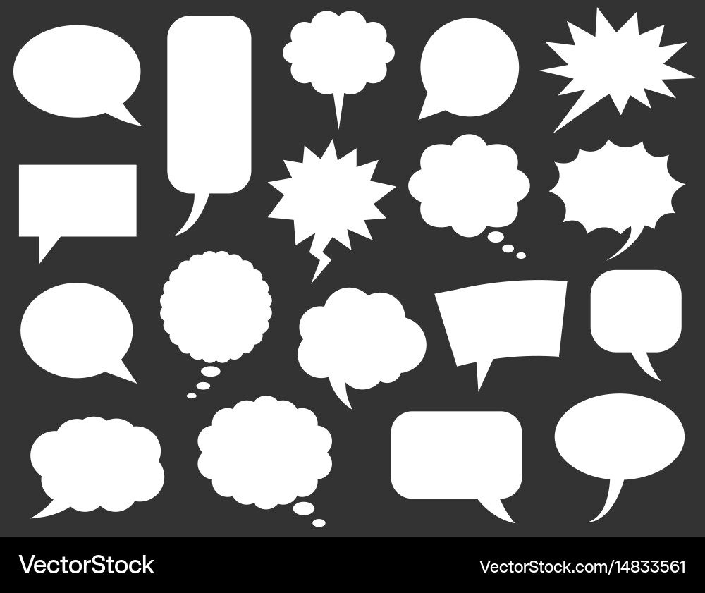 Speech bubbles icons Royalty Free Vector Image