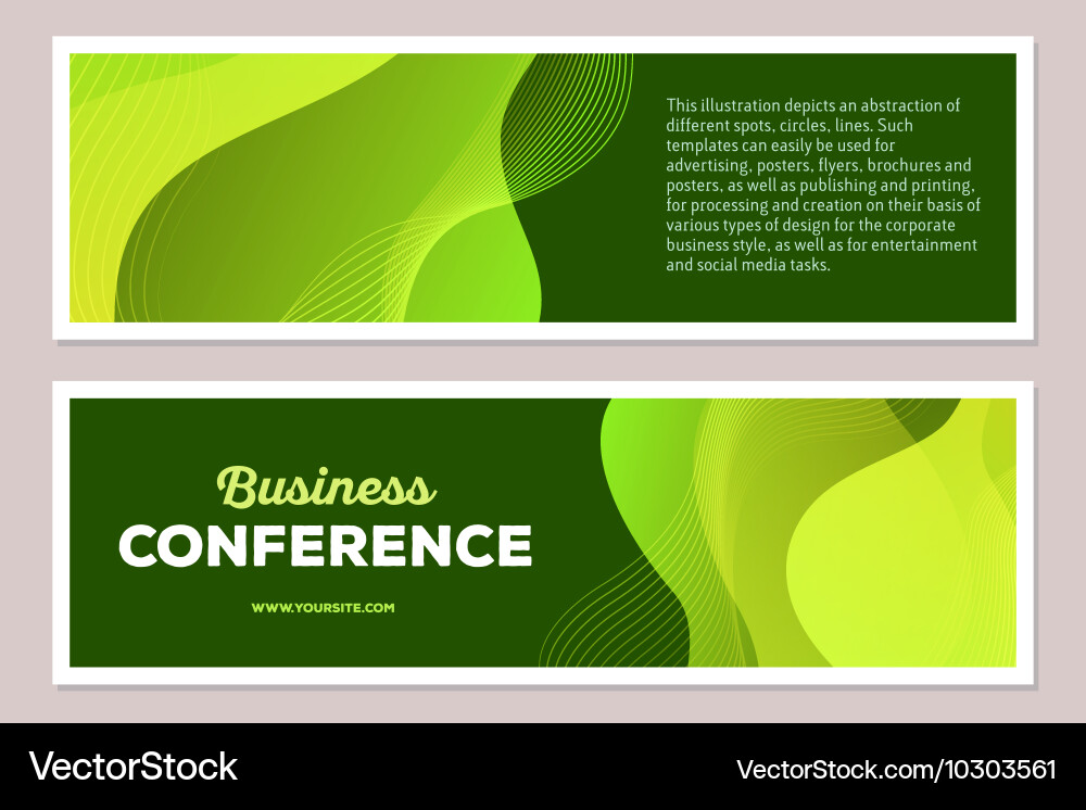 Template of green colorful abstract composit vector image