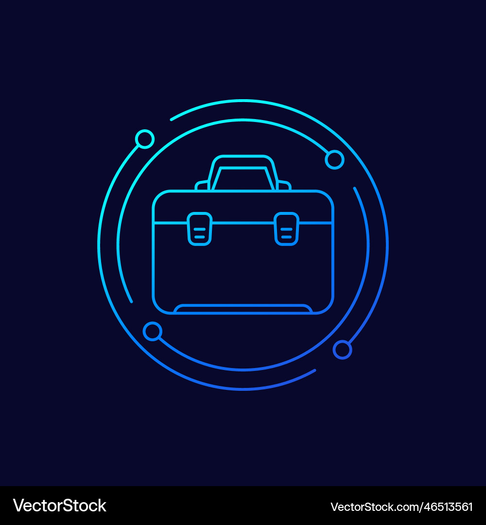 Tool box icon linear design vector image