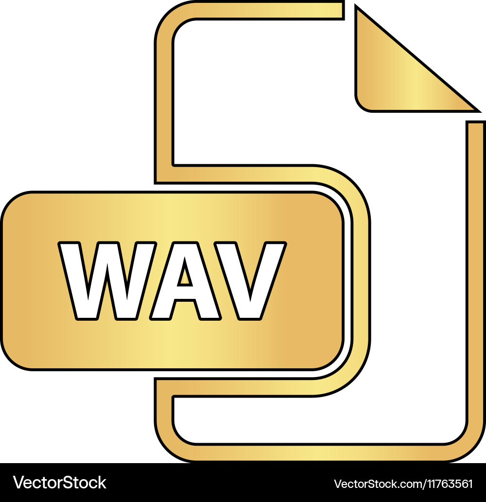 Wav computer symbol vector image
