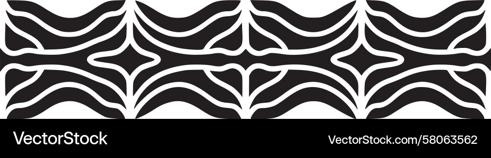 Abstract Wave Pattern Border Vector Image