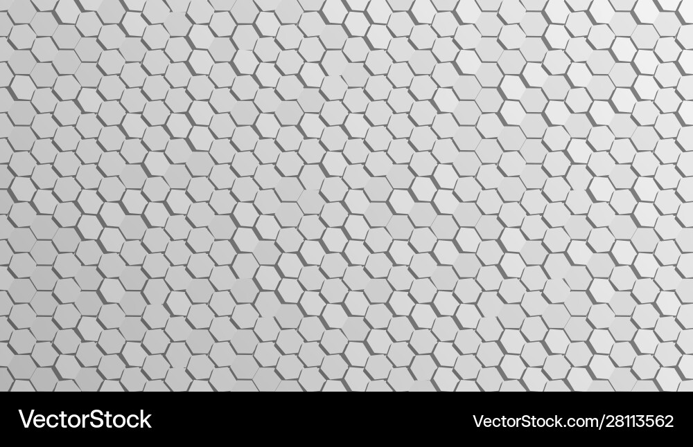 Abstract White Hexagonal Cellular Pattern Vector Image