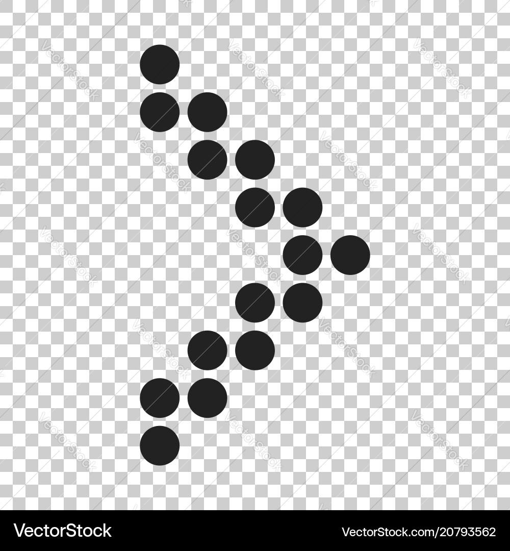 Arrow icon on isolated transparent background vector image