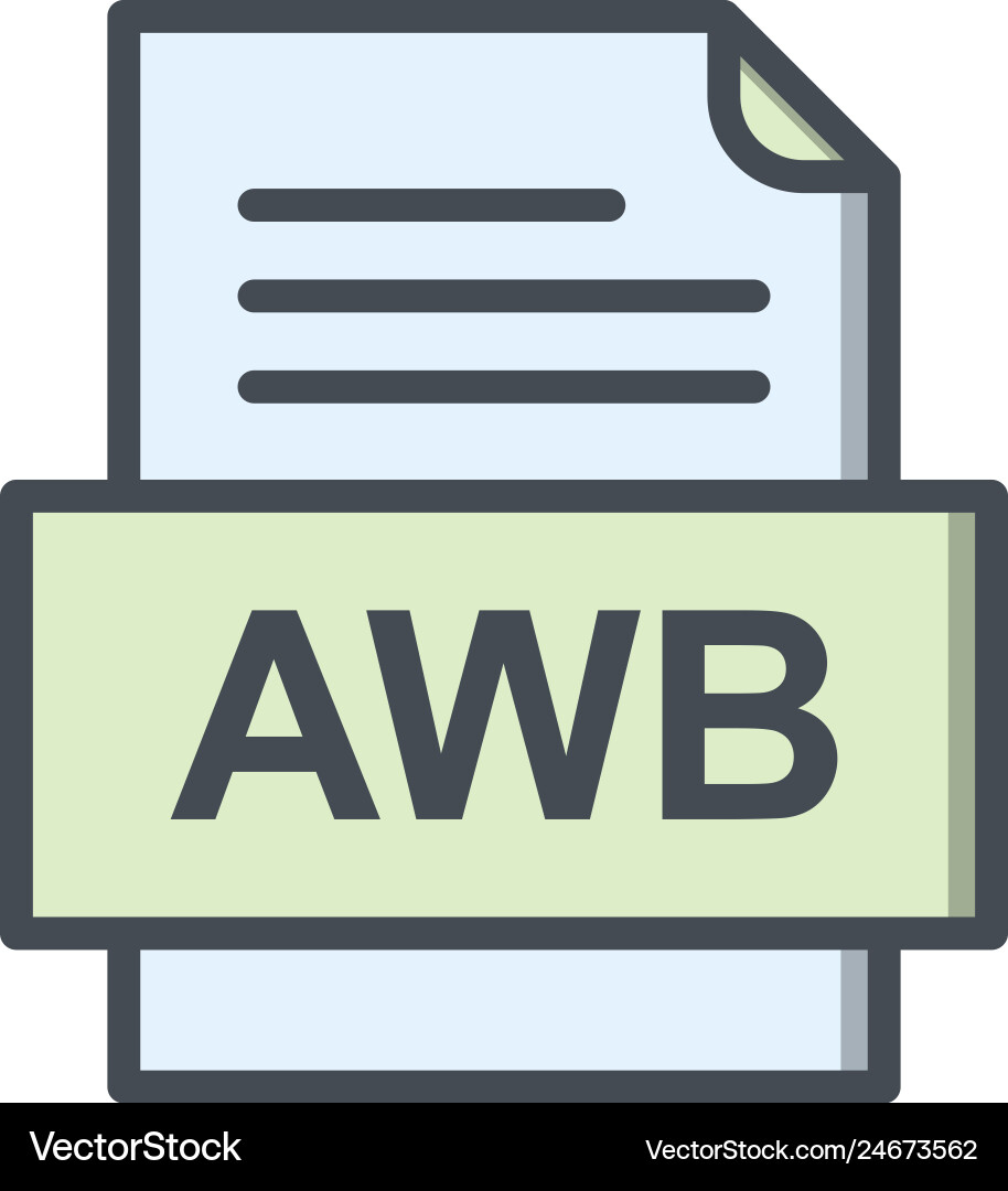 Awb file document icon Vector Image