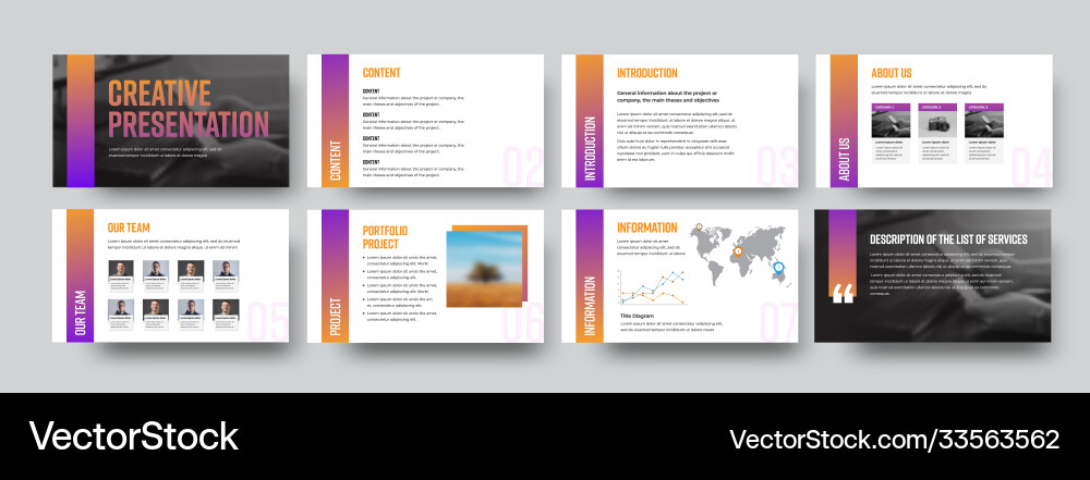 Brochure template with gradient lines graph Brochure template with gradient lines graph vector image