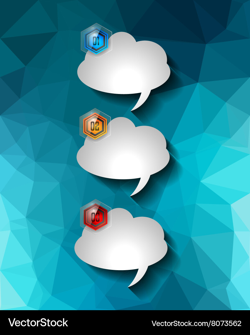 Bubble speech infographic layout template for data Vector Image