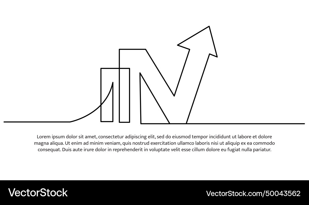 Continuous line design of arrow one Continuous line design of arrow one vector image