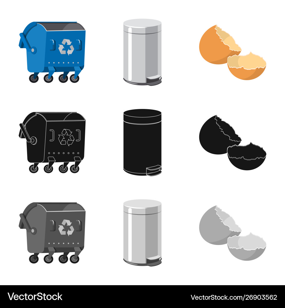 Design refuse and junk sign collection vector image