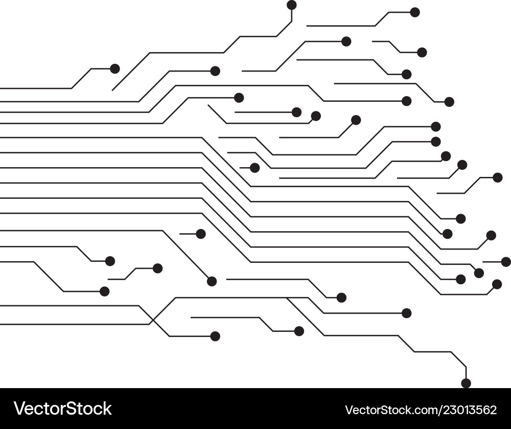 Digital Circuit Network vector image
