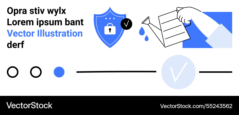 Digital security concept with watering can shield Digital security concept with watering can shield Vector Image