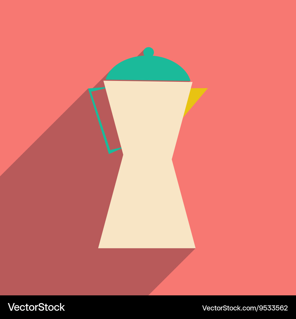 Flat with shadow icon and mobile application vector image