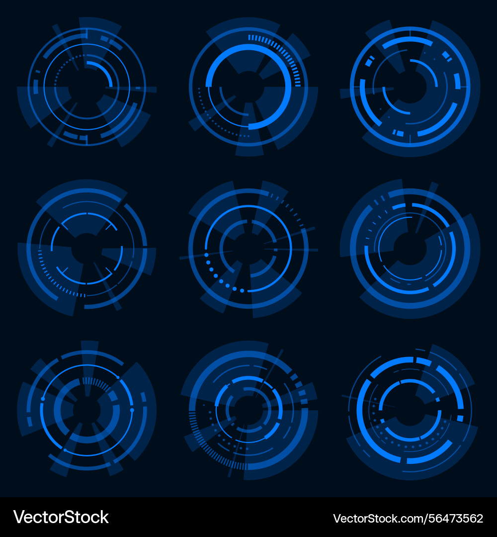 High tech hud user interface futuristic sci-fi Vector Image