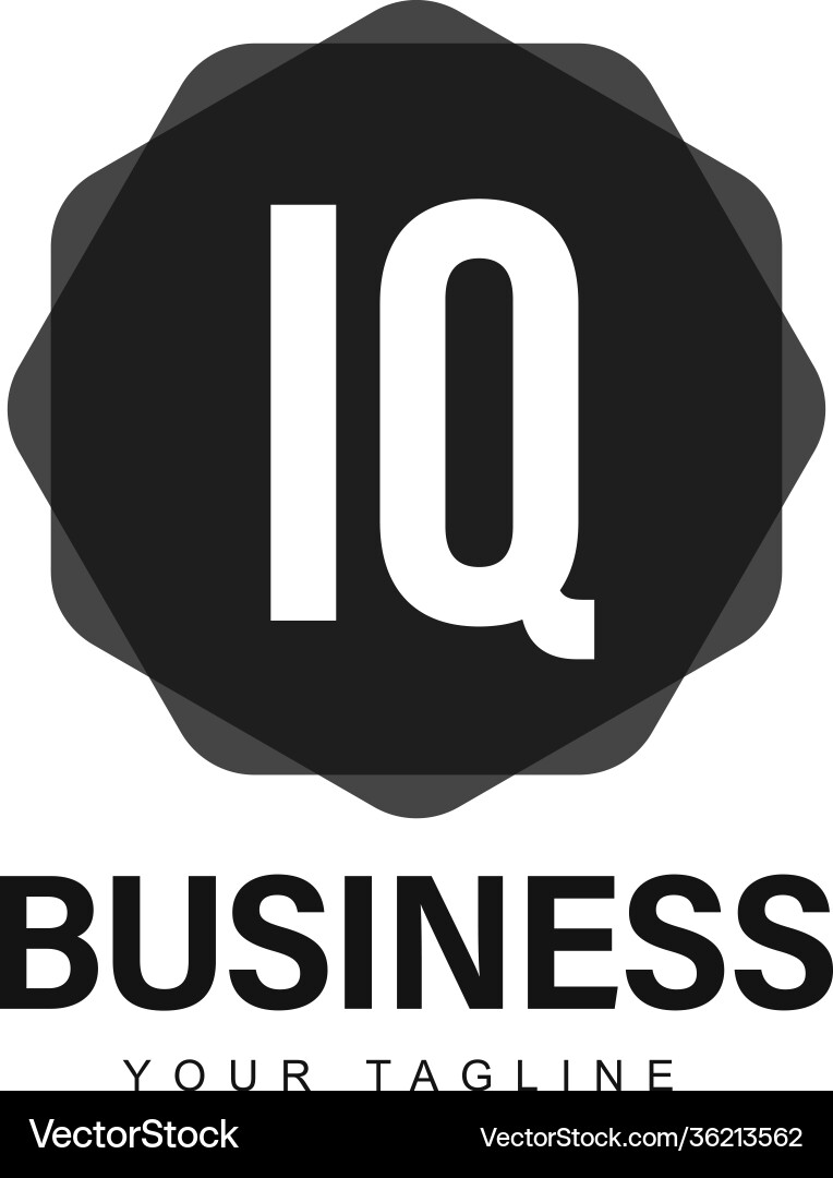 Iq initial a logo design with abstract style Vector Image