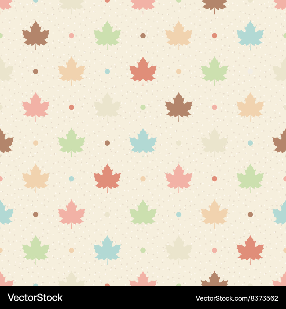 Maple Leaf Seamless Pattern vector image