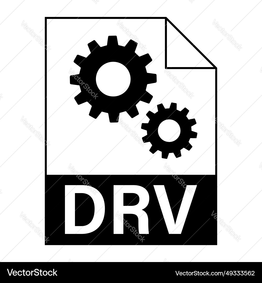 Modern flat design of drv file icon for web Vector Image
