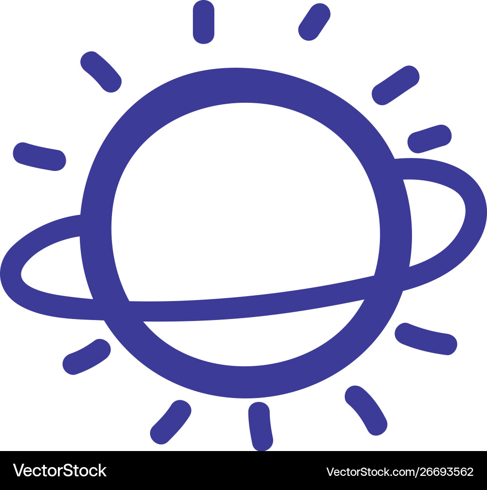 Planet draw design Vector Image