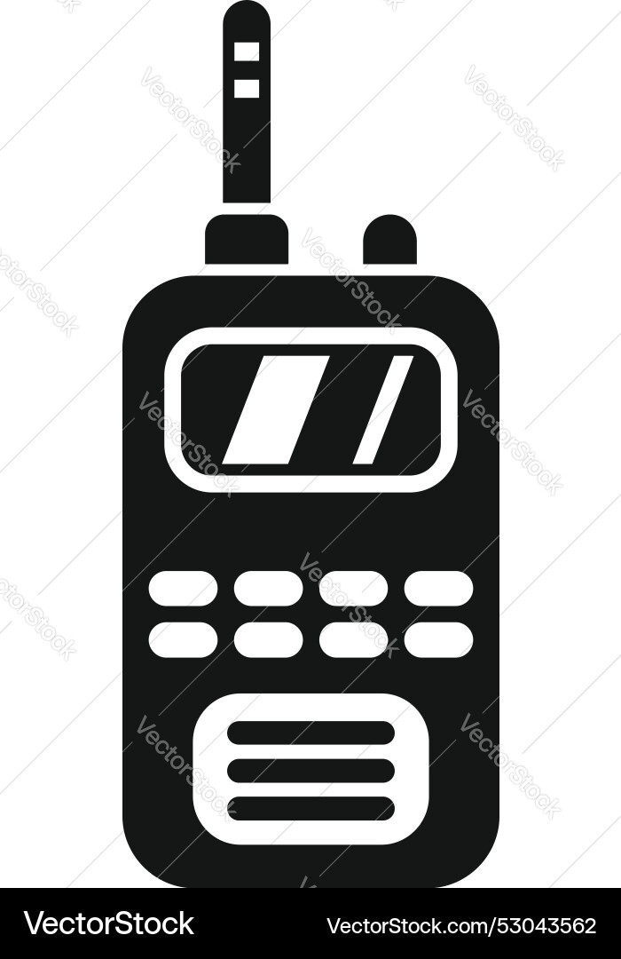 Portable radio transceiver with display vector image