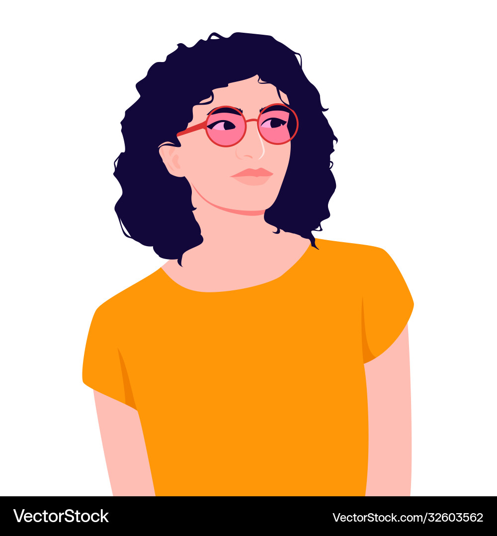 Porträt attraktives Hipster Mädchen in der Augenbekleidung Porträt attraktives Hipster Mädchen in der Augenbekleidung vektorbild