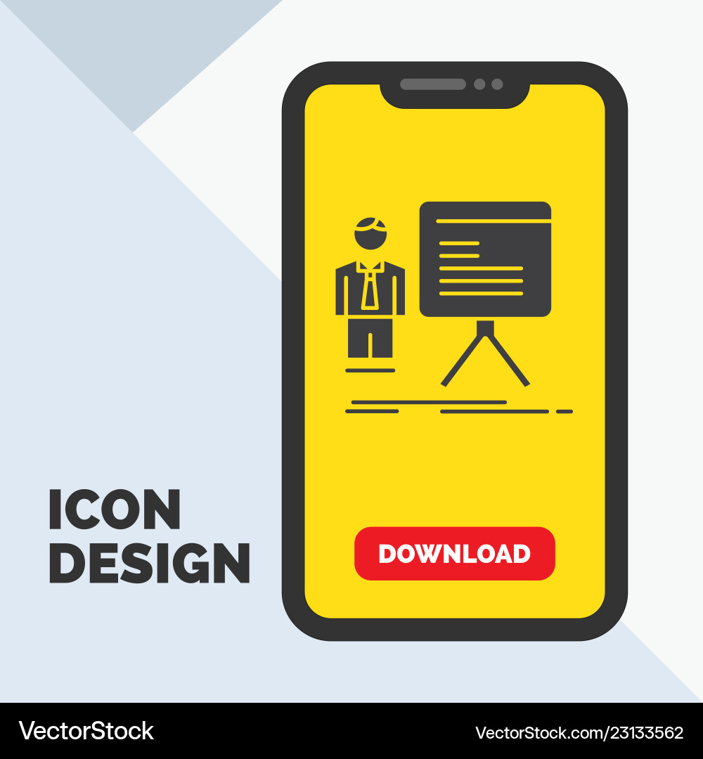 Presentation businessman chart graph progress Vector Image