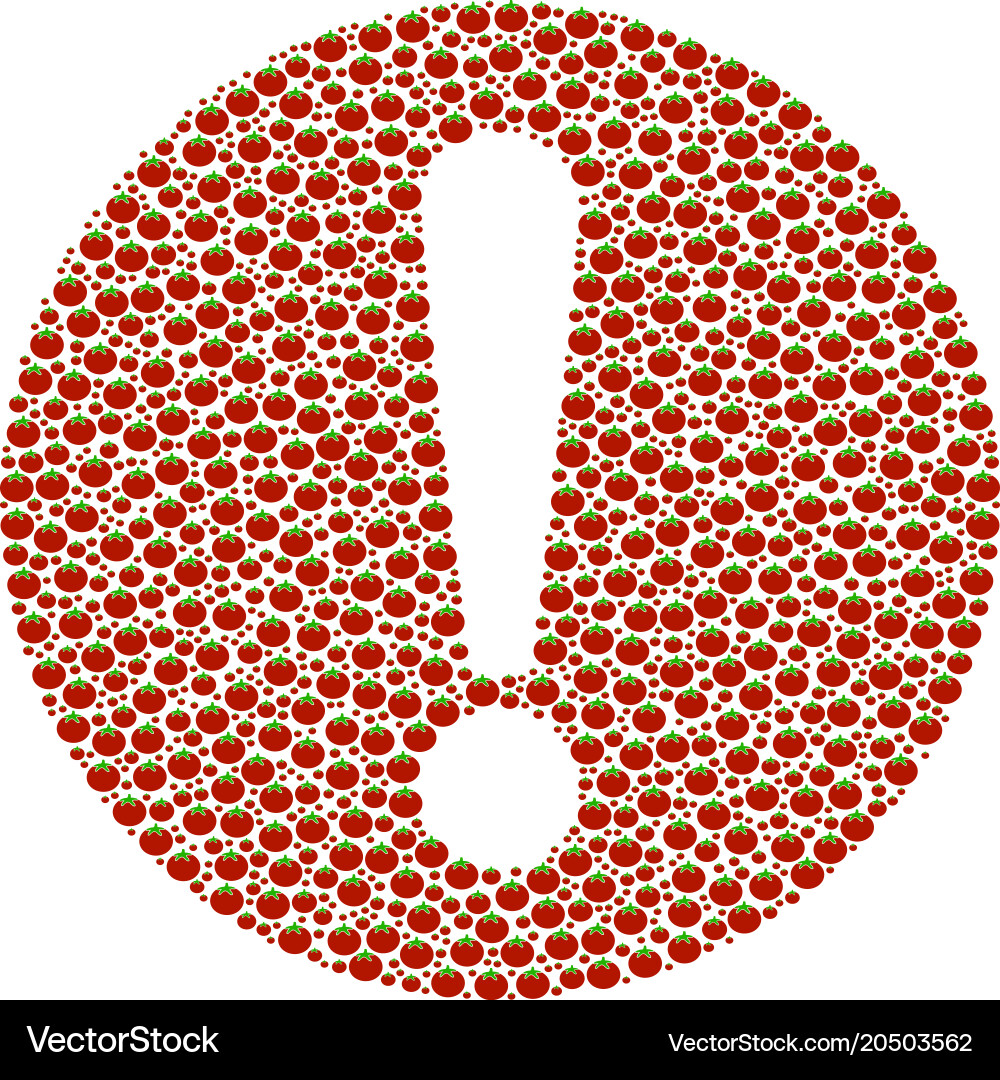 Problem composition of tomato Vector Image