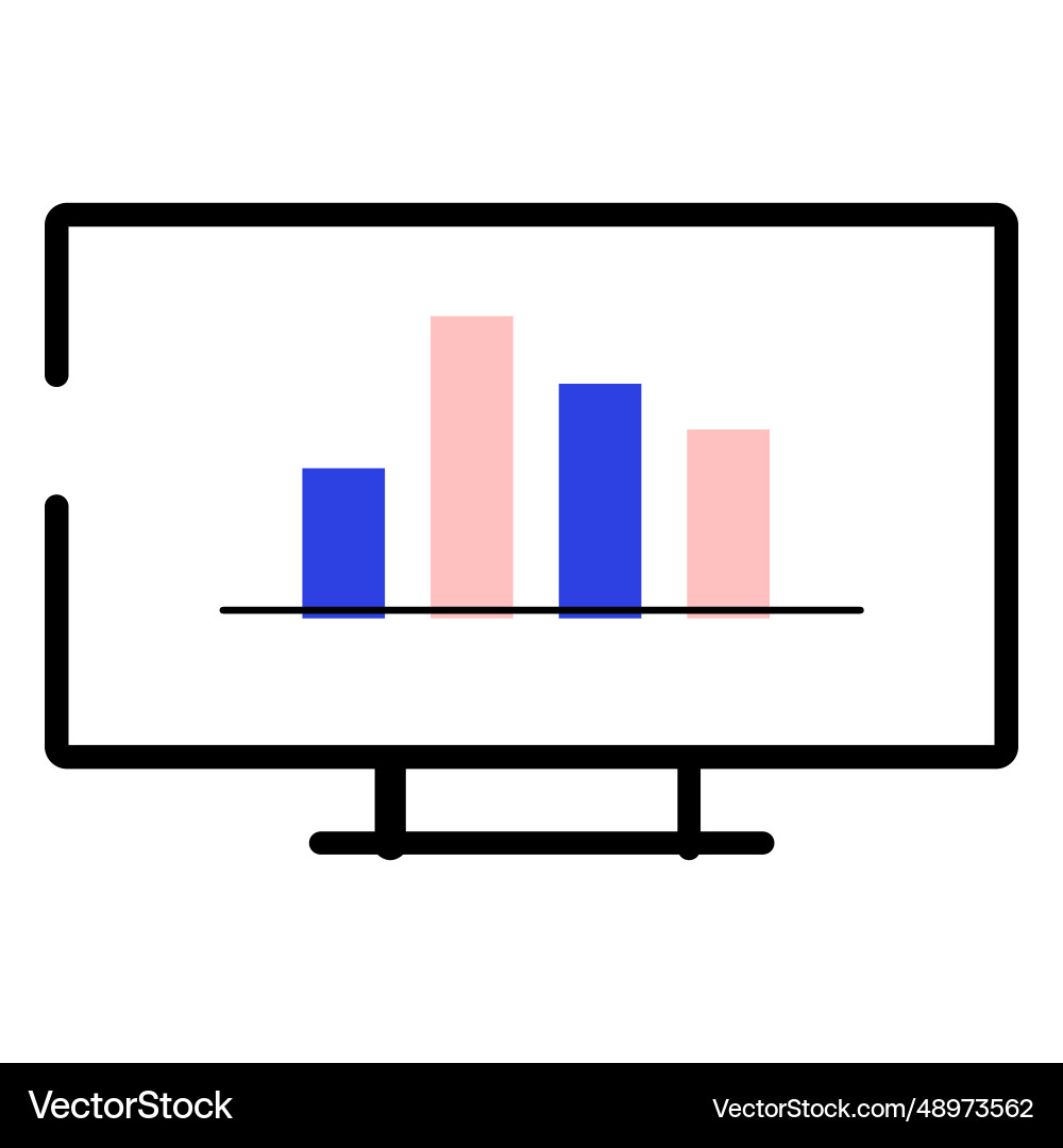Screen column computer stroke Screen column computer stroke Vector Image