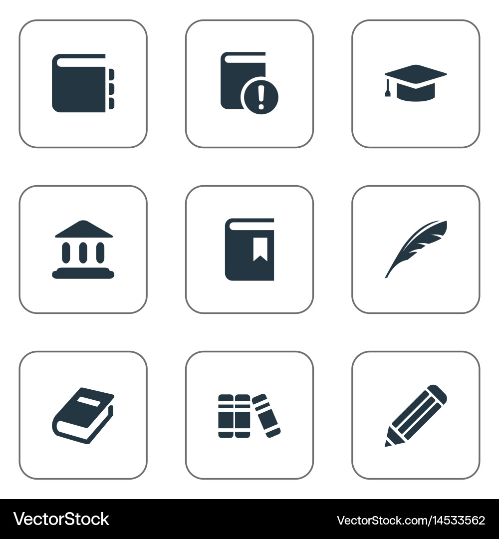 Set of simple reading icons Vector Image
