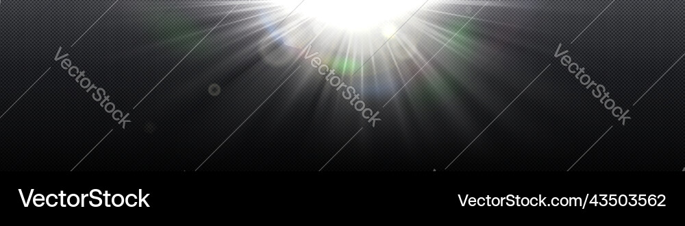 Sonnenlichtstrahlen mit Linsenblende und Regenbogen Sonnenlichtstrahlen mit Linsenblende und Regenbogen vektorbild