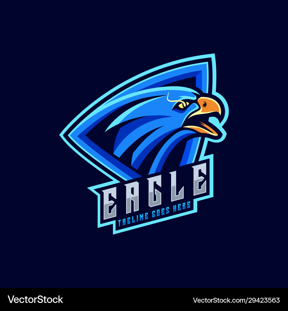 Angry Sports Eagle Logo Vector Image