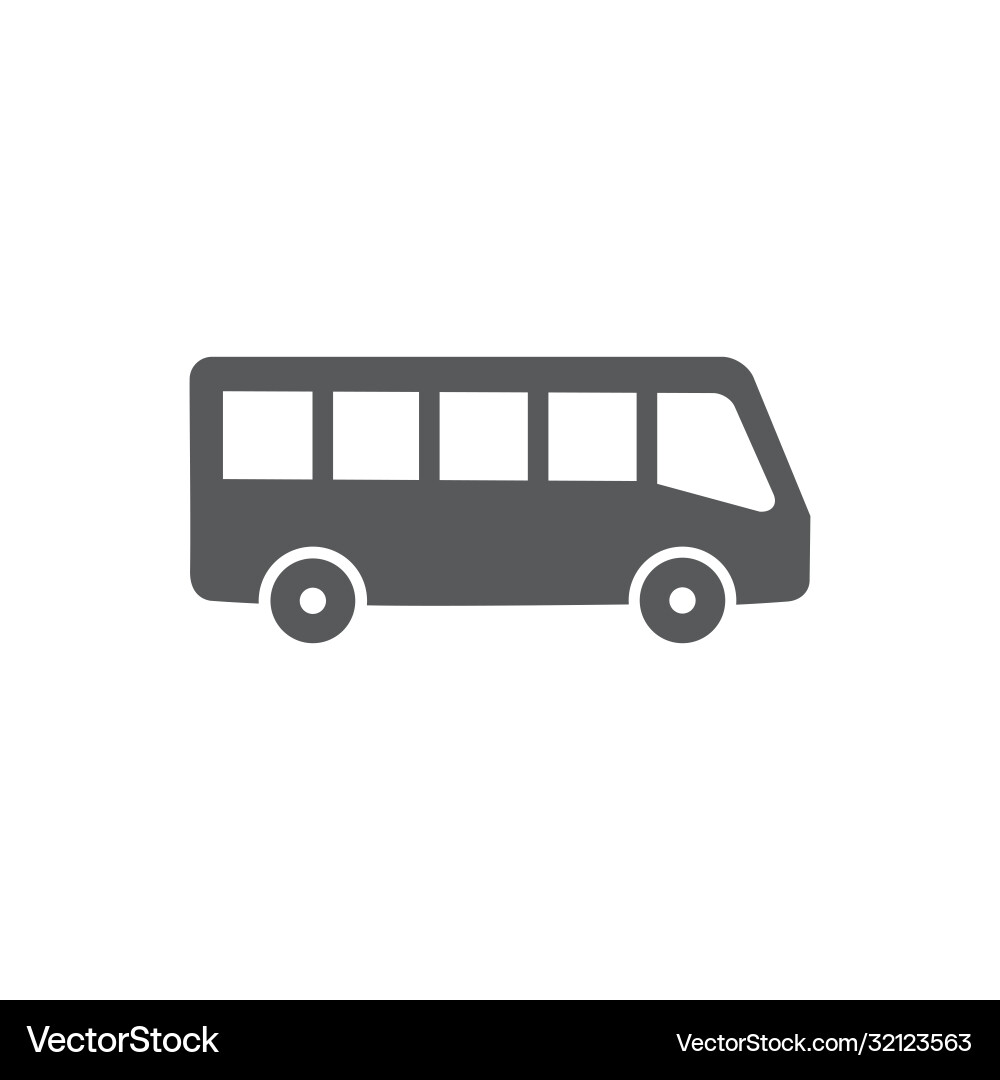 Bus icon on white background Bus icon on white background vector image