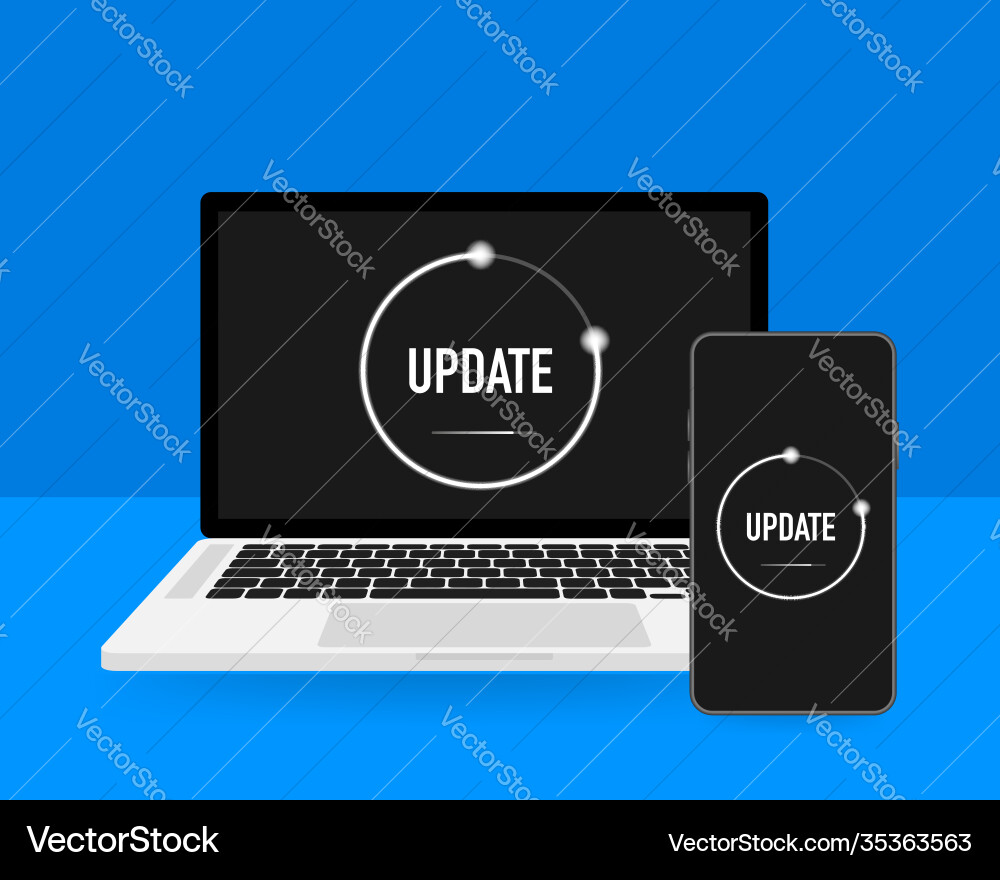 Data update or synchronize with bar process Data update or synchronize with bar process vector image