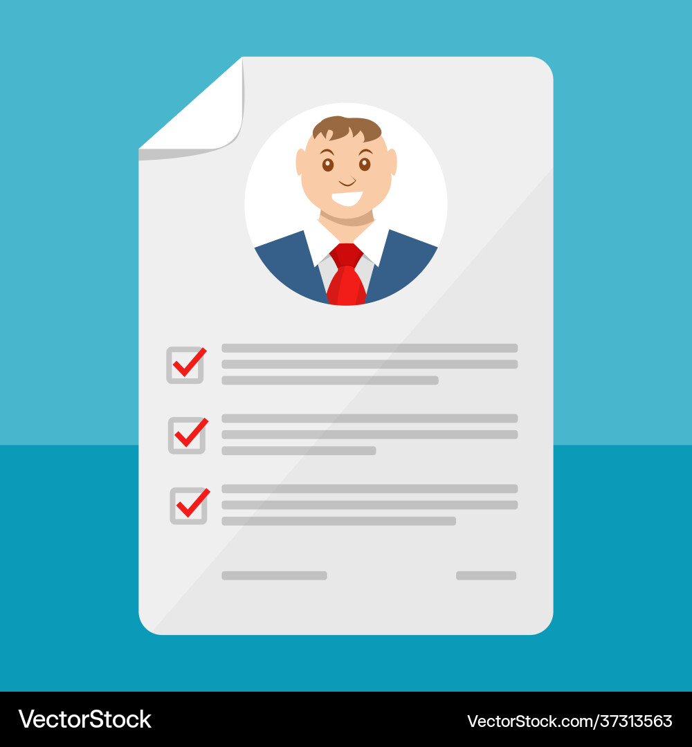 Document with personal data Document with personal data vector image