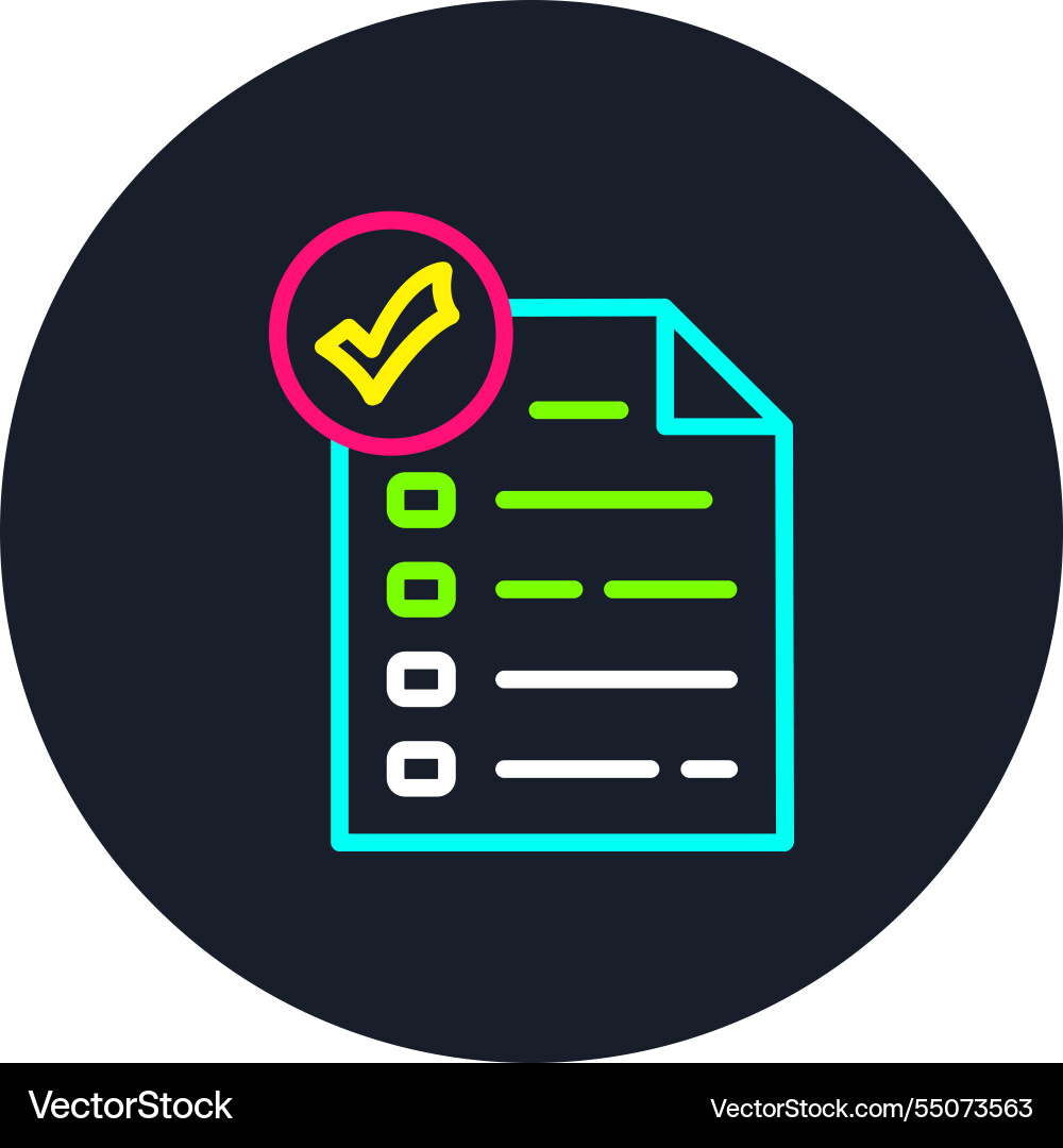 File line multi color icon Vector Image