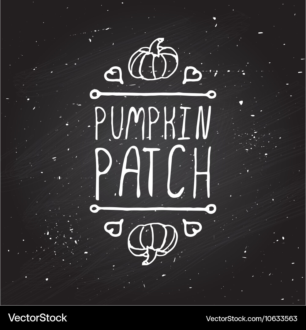 Handdrawn autumn element with text Vector Image