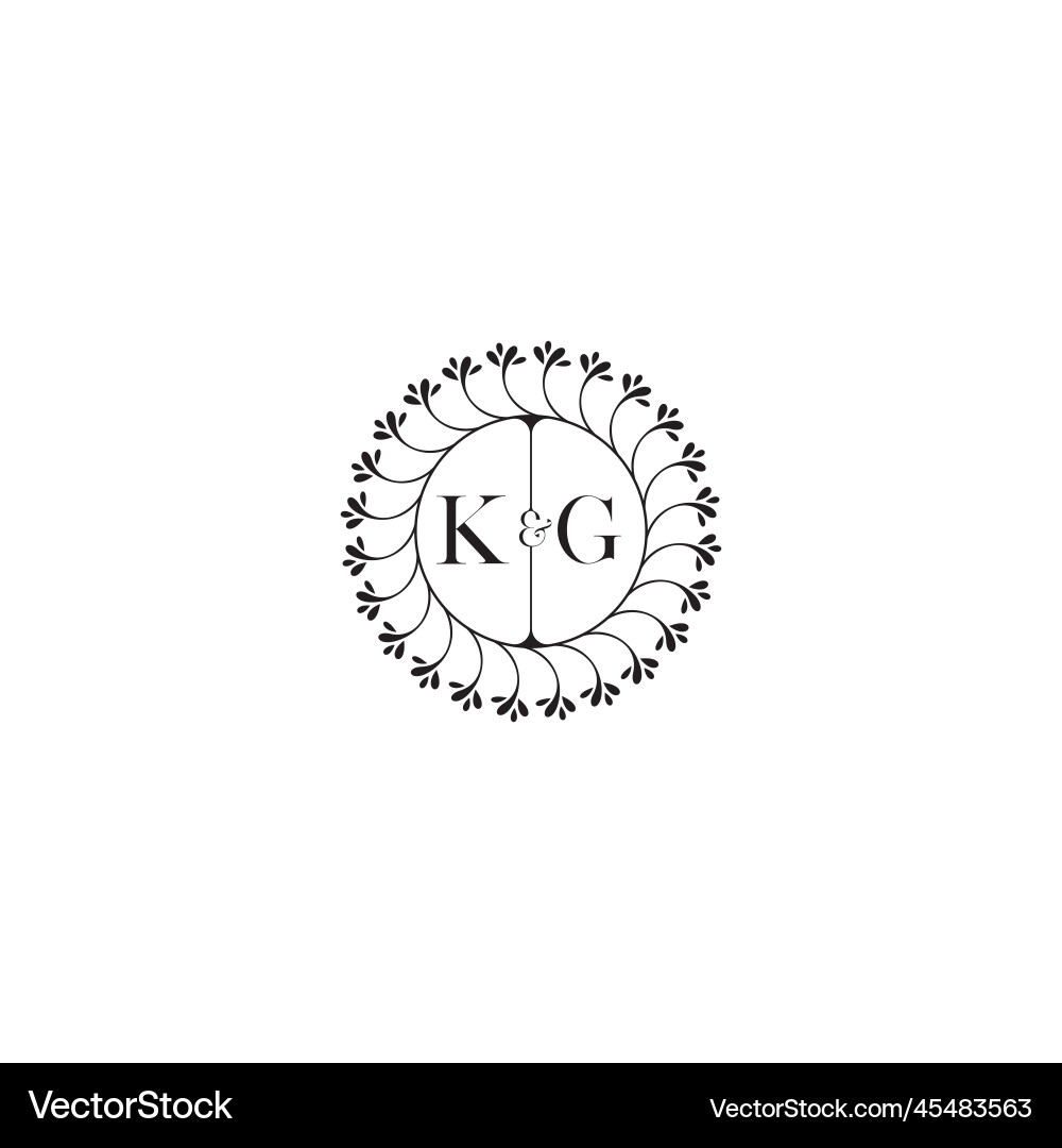 Kg simple wedding initial concept with high – Royalty-Free Vector ...