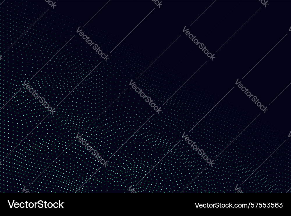 Mininalist dynamic neon green particle wave line Mininalist dynamic neon green particle wave line vector image