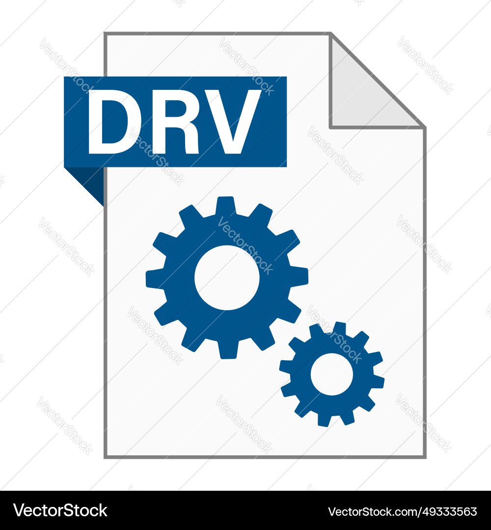 Modern flat design of drv file icon for web Modern flat design of drv file icon for web vector image