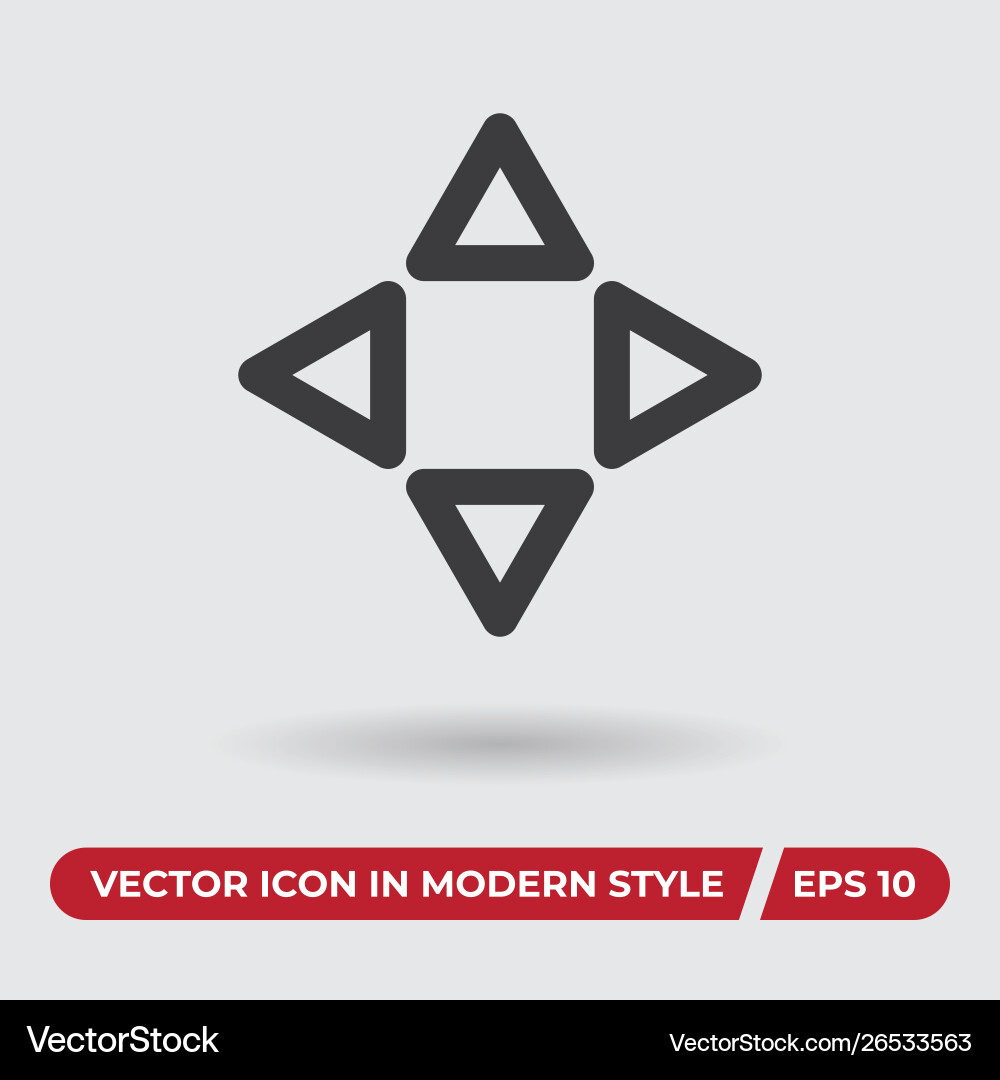 Navigation arrows icon in modern style for web Navigation arrows icon in modern style for web vector image
