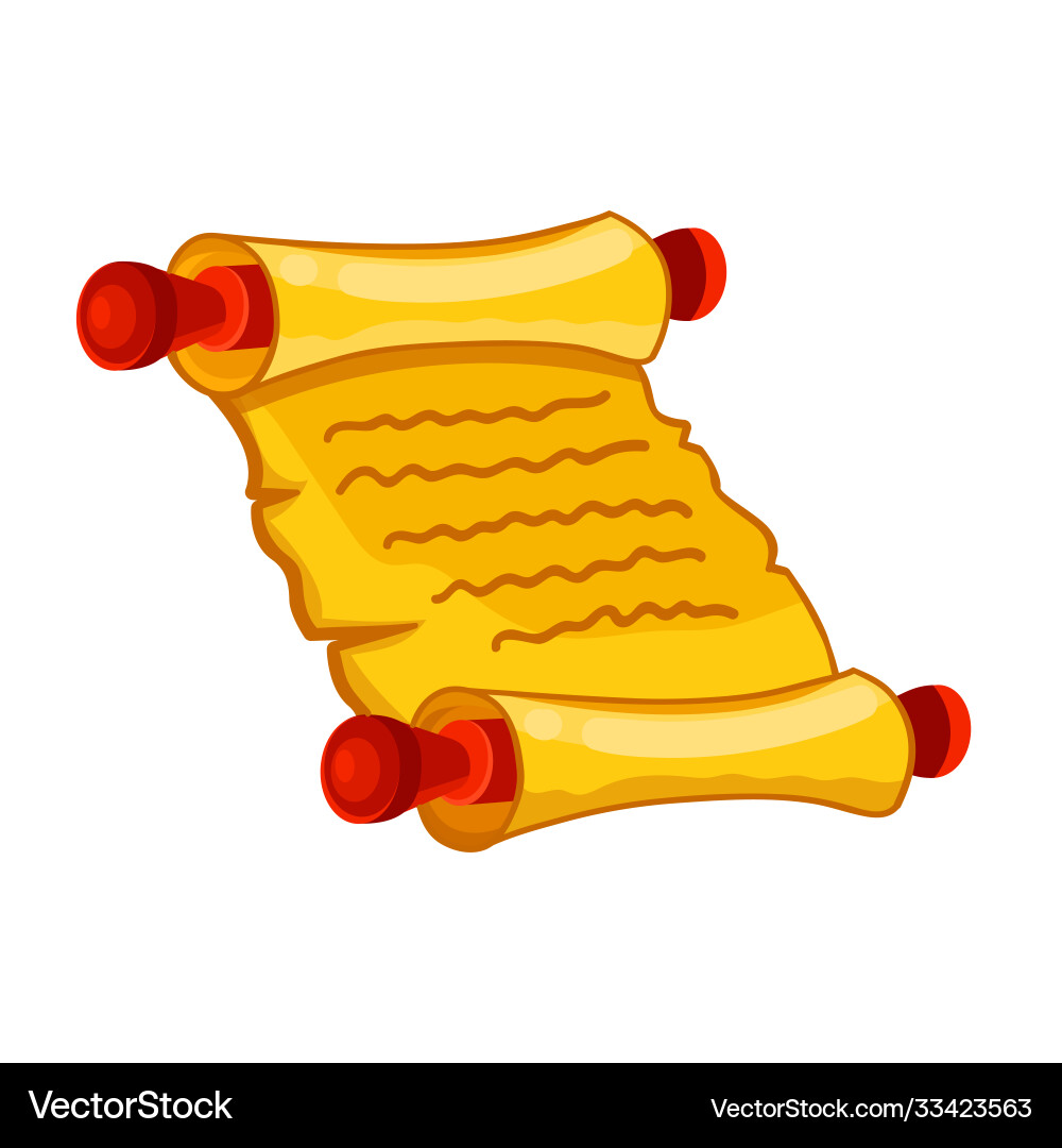 Parchment scroll isolated on white background Parchment scroll isolated on white background vector image