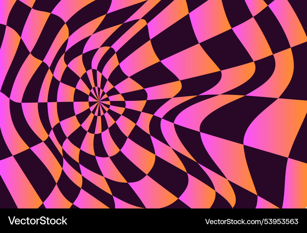 Psychedelic checkerboard pattern Psychedelic checkerboard pattern Vector Image